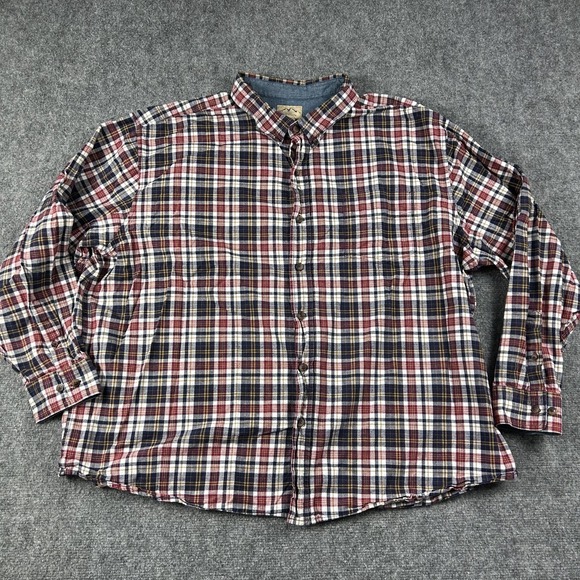 Blue Mountain Other - Blue Mountain Shirt Mens 3XL Plaid Flannel Long Sleeve Button Front Casual